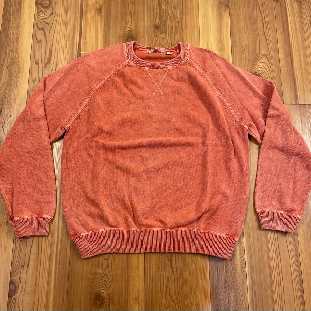 Tommy Bahama Paradise Collection Crewneck Sweater Raglan Sleeves Salmon Large